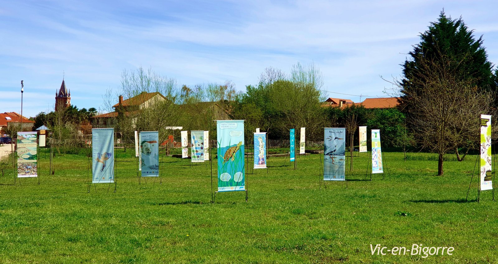 Exposition kakemonos au parc de l'Echez