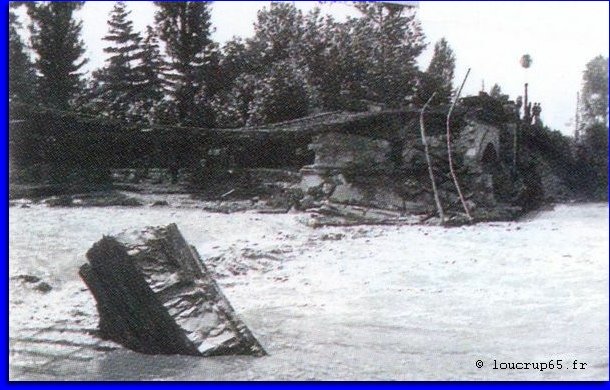 Photo pont de fer Tarbes crue 1897