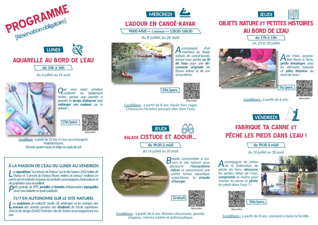 Activités 2026 Maison de l'eau Jû Belloc